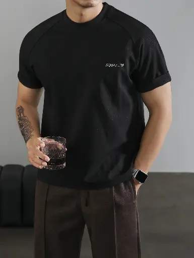 Unisex Plain T-Shirt with Aquazure Branding - Perfect Fit 