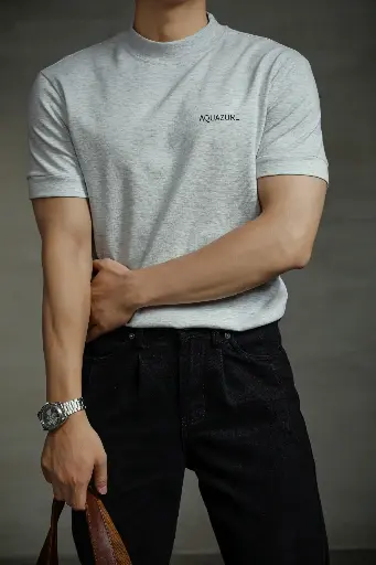 Plain Crew Neck Tee by Aquazure - Versatile Design 